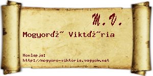 Mogyoró Viktória névjegykártya